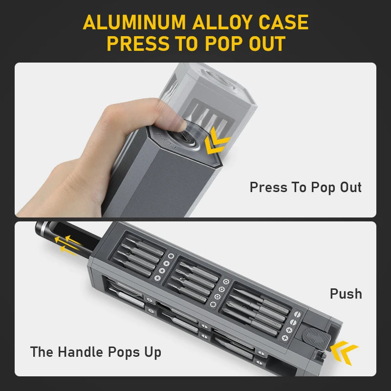 S6 Max Precision Screwdriver Kit – Magnetic, Rechargeable, Compact