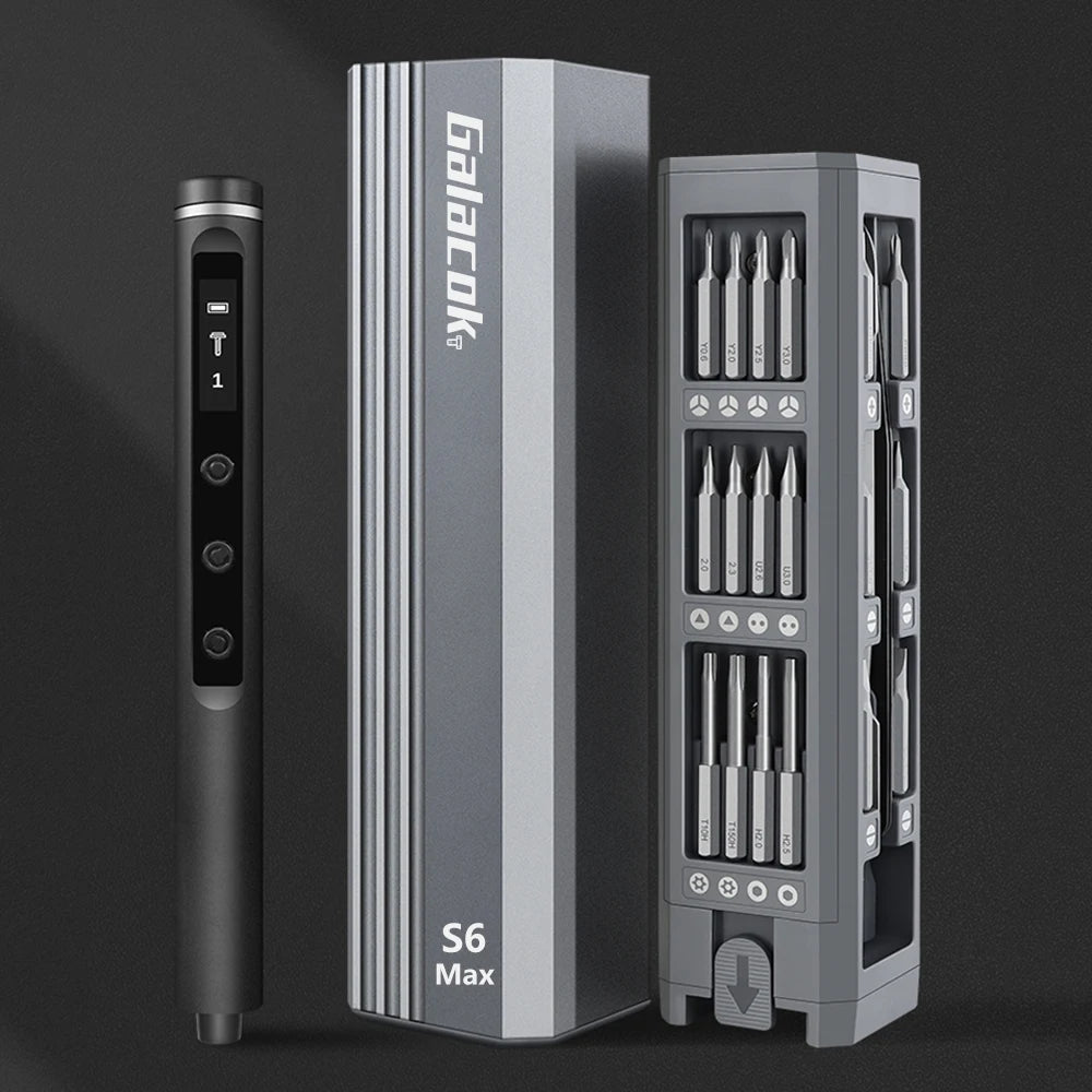 S6 Max Precision Screwdriver Kit – Magnetic, Rechargeable, Compact