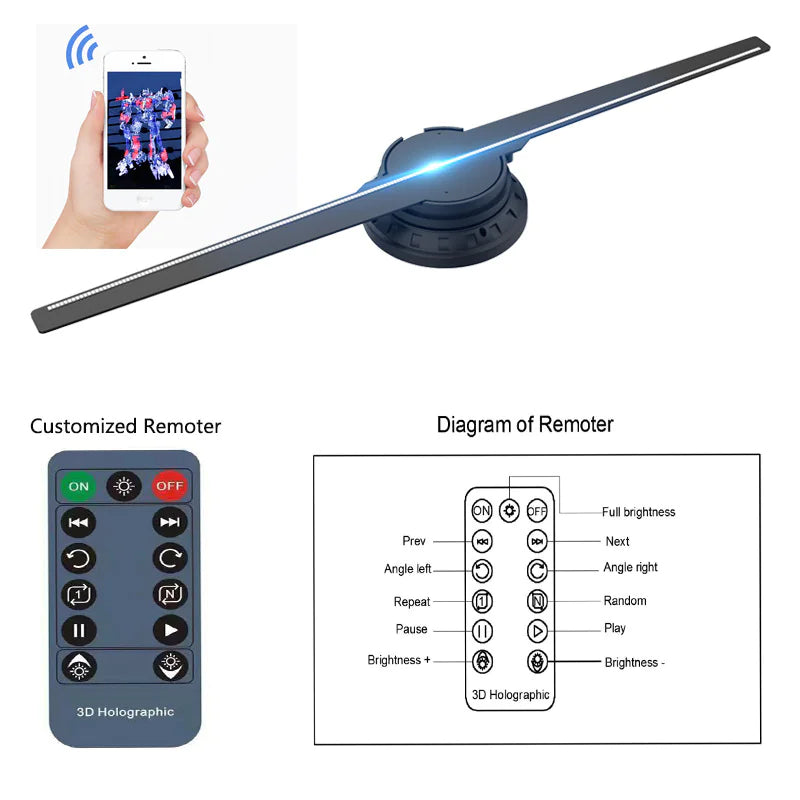 3D Holographic Fan Display - Turn heads with floating 3D magic
