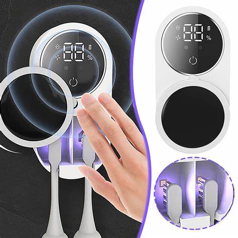 UV Toothbrush Sanitizer & Holder - Kills 99.9% of Germs
