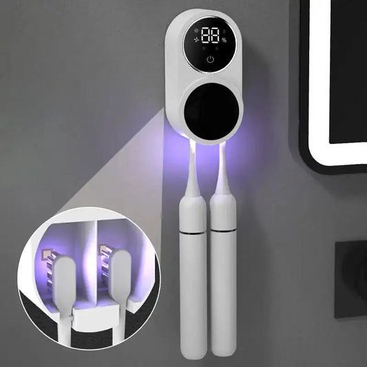 UV Toothbrush Sanitizer & Holder - Kills 99.9% of Germs