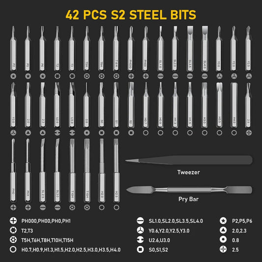 S6 Max Precision Screwdriver Kit – Magnetic, Rechargeable, Compact